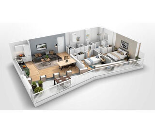  Appartement  vendre 3 pices 74 m