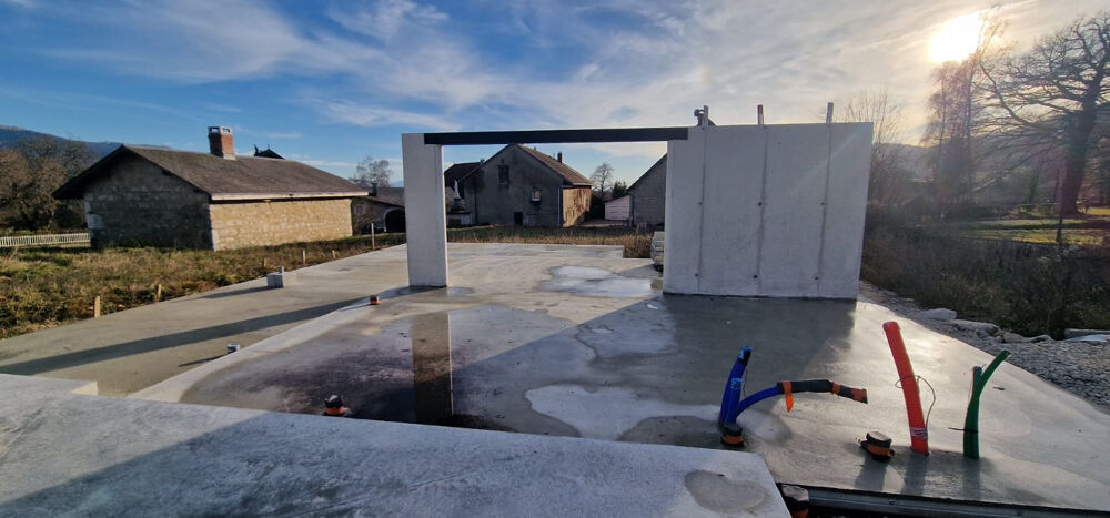 Vente Terrain Terrain constructible avec chantier en cours pour maison ossature bois secteur SUTRIEU. Valromey sur seran