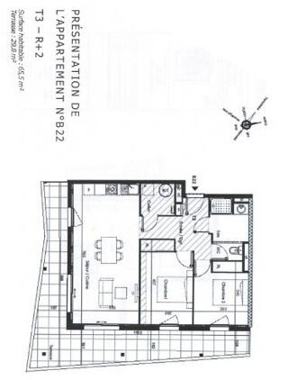  Appartement  vendre 3 pices 66 m