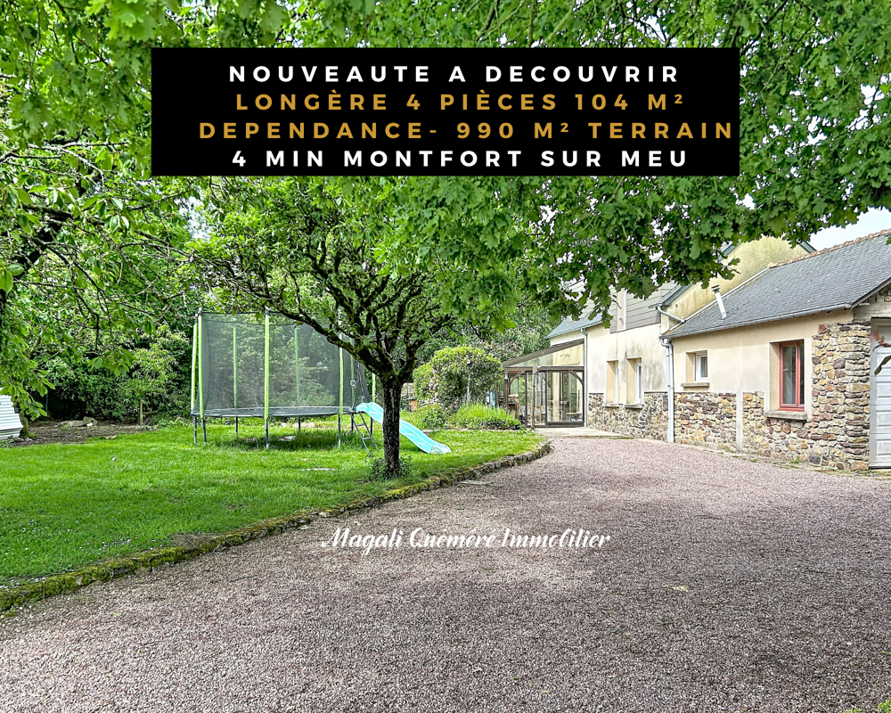 Vente Maison Longère 3 chambres à 4 min de Montfort sur Meu Montfort sur meu