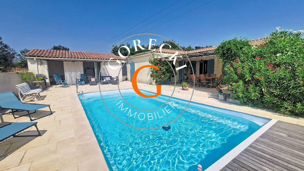 Proche Uzès, agréable villa avec piscine, pool-house, garage atelier de 50 m2