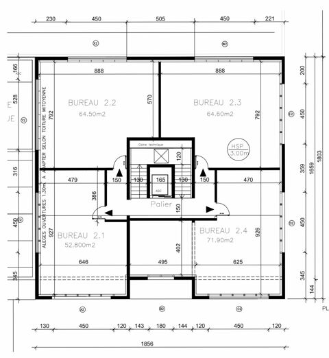   BUREAU COMMERCIAL NEUF - EMPLACEMENT No1 