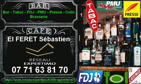   Bar Tabac PMU FDJ Presse snack et reception + Apt T4 neuf 15KMs de St Quentin 154000 FAI 
