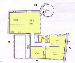  Appartement � louer 4 pi�ces 89 m�