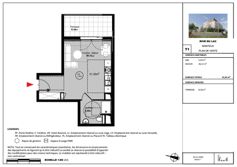  Appartement  louer 1 pice 31 m