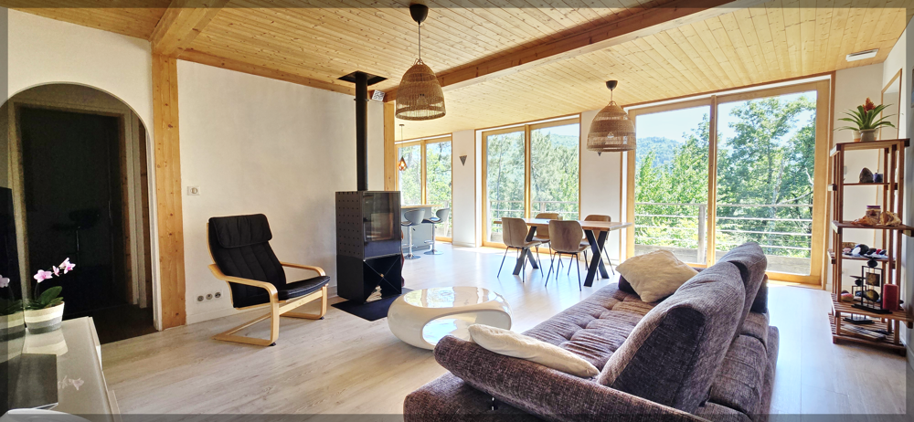 Vente Maison Saint Etienne de Serres, Maison bioclimatique 97 m2, 3 chambres, terrain 795 m2 St etienne de serre
