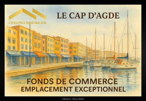 DEPT 34 - LE CAP D'AGDE. FONDS DE COMMERCE, ACTIVITE RESTAURATION 854900 34300 Agde