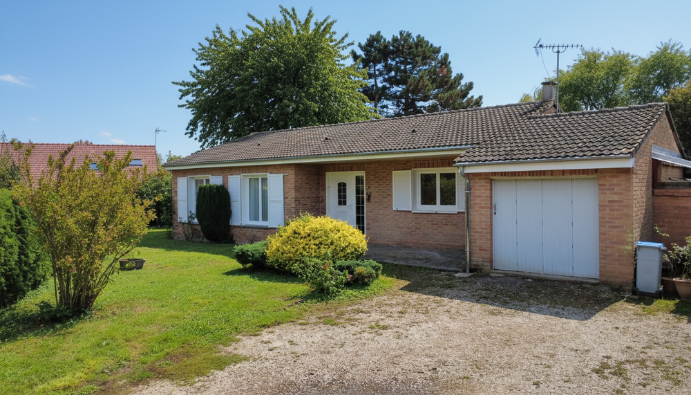 Vente Maison Maison de plain-pied de 100 m2 avec 3 chambres, garage et jardin de 1 000 m2 Cuincy