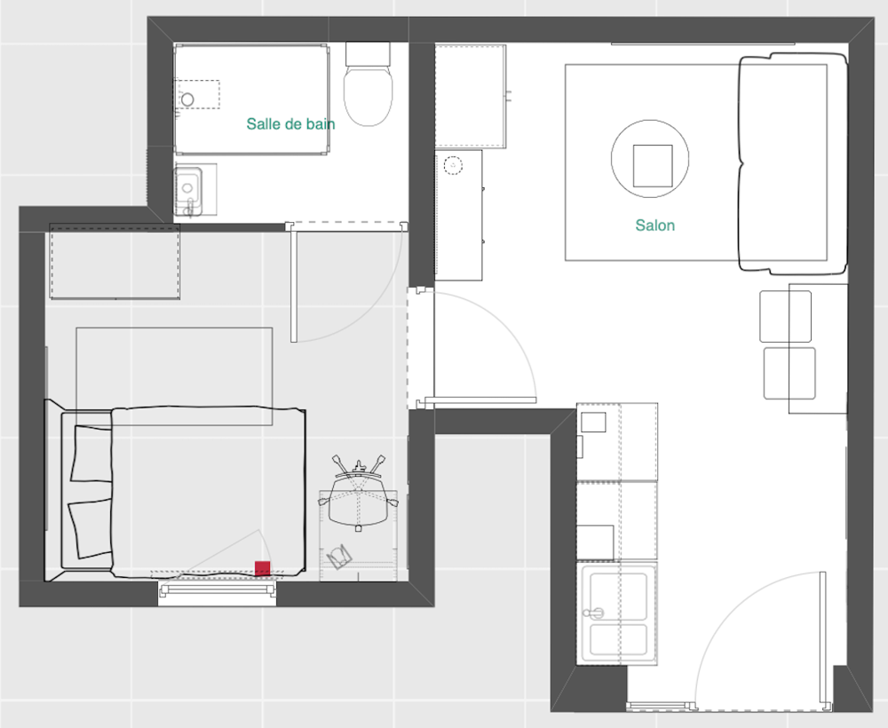 Vente Appartement Lyon 8e   T2 Plateau brut 23 m2 à rénover Lyon 8