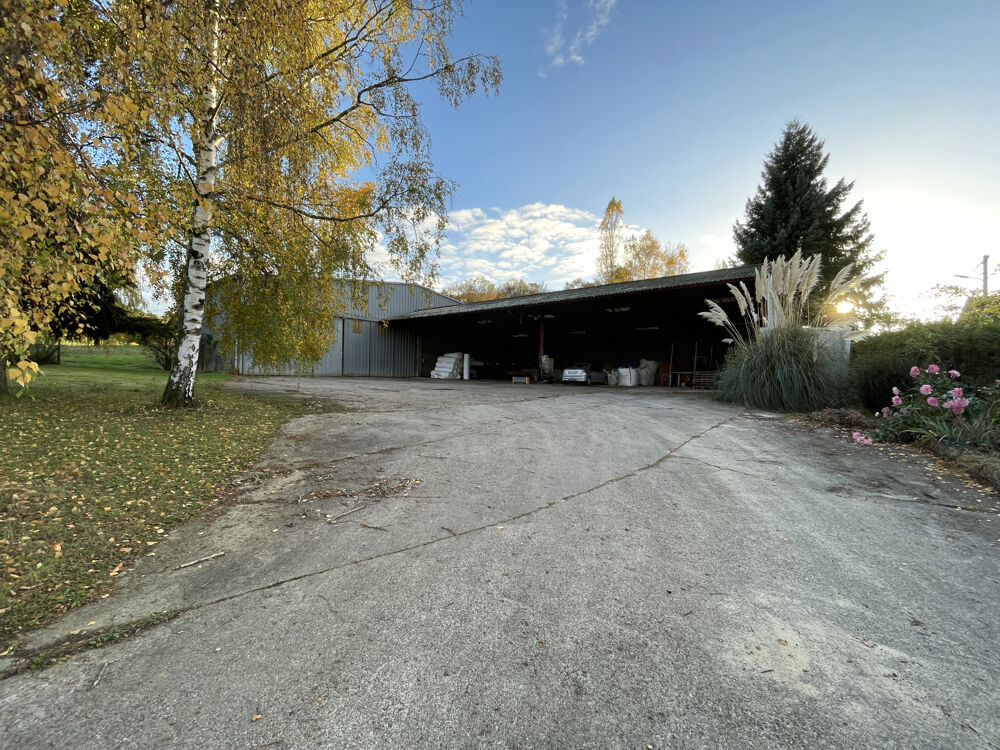 Maison 5 chambres, sous-sol total + 2 hangars pour activité professionnelle ou stockage