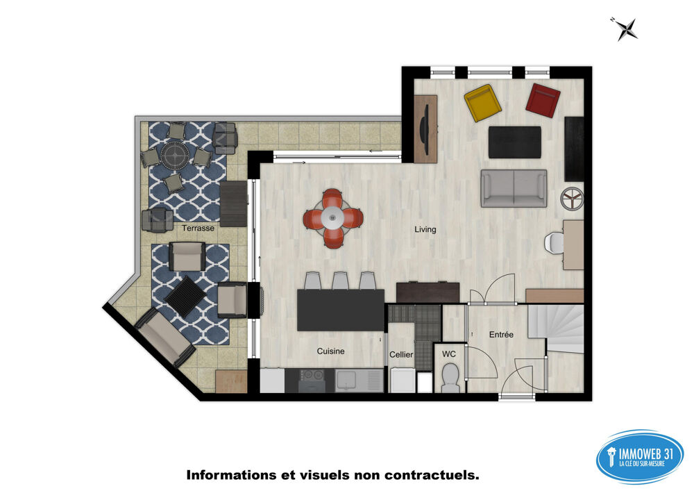 Castanet-Tolosan, duplex rénové en mai 2026, avec terrasse, garage, 3 pièces, 125m2 env. de surface utile.