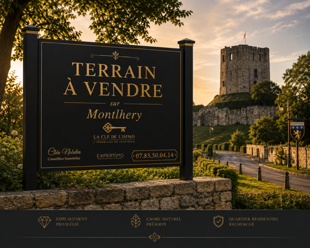 Vente Terrain MONTLHERY CENTRE - TERRAIN A BATIR VIABILISE avec PERMIS DE CONSTRUIRE - 366 M2 - Verdoyant et plat - Quartier Montlhery