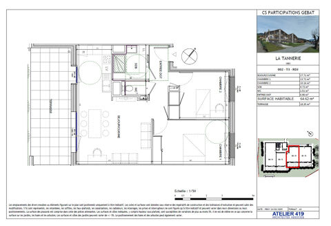   APPARTEMENT T3 de 64m2 Appartement - 3 pi�ce(s) - 65 m�
