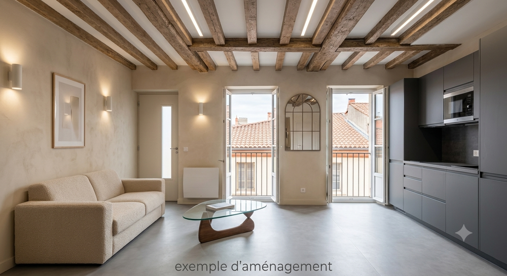 Vente Appartement Duplex T2  climatisé de 48m2 au sol (42m2 carrez) avec Terrasse 15m2  Vue dégagée La tour d aigues