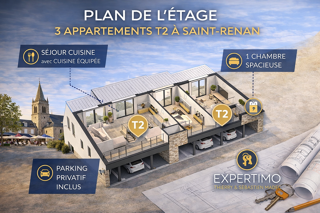  Appartement � vendre 2 pi�ces 60 m�