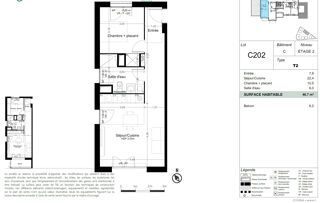  Appartement � vendre 2 pi�ces 46 m�