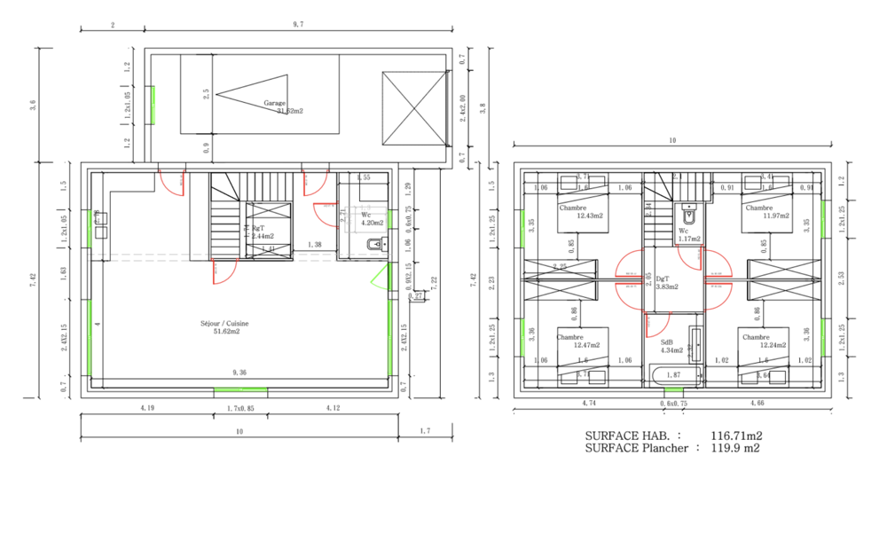 Location Maison Maison T5 de 116 m2 avec jardin 300 m2, garage et clim - Calvisson Calvisson