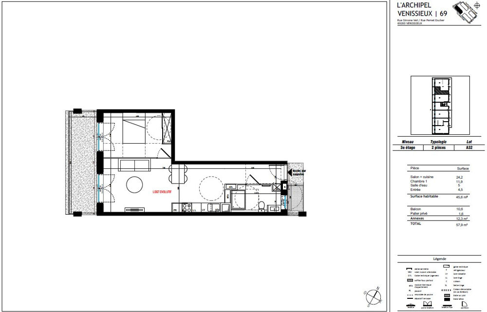 Vente Appartement BRS - T2 avec balcon Venissieux