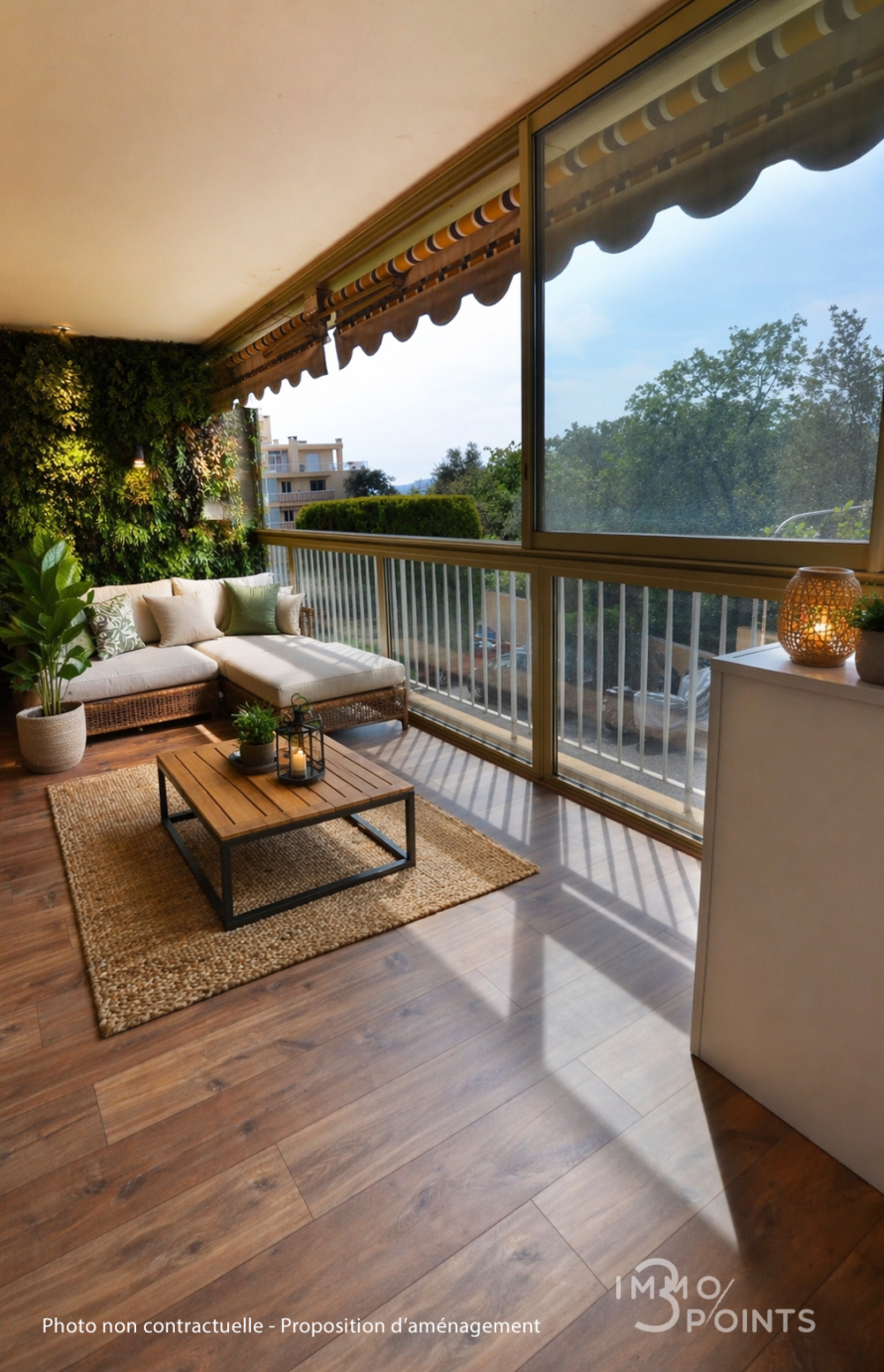 GAIRAUT / ST MAURICE -- T3 d'environ 60m2 + Loggia de 19m2 / vue dégagée verdure
