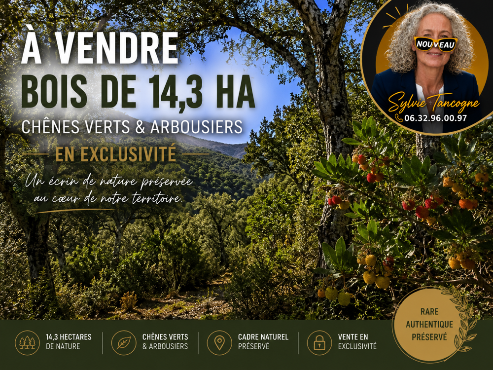 Vente Terrain Bois de plus de 14 Ha Vailhauques