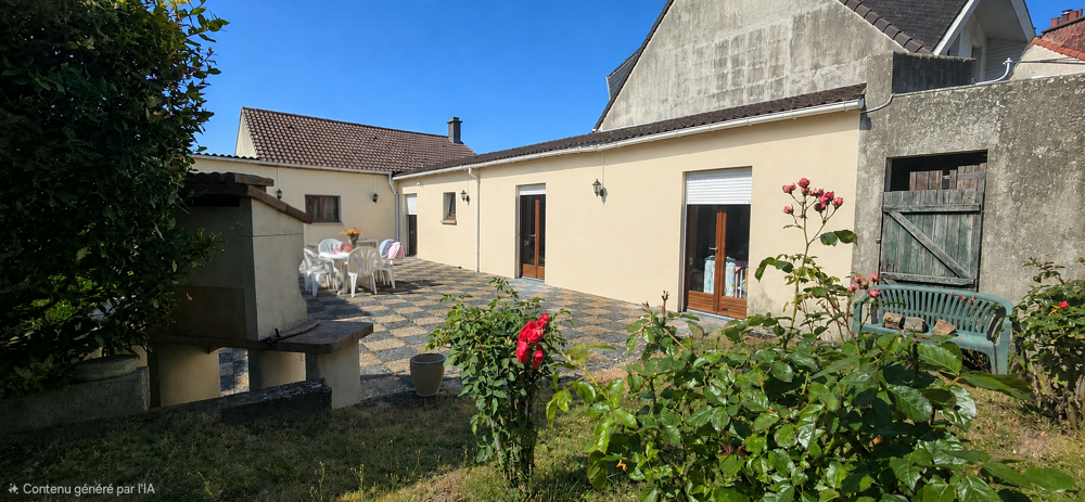 Vente Maison Plain pied individuel de 120 m2 habitable, 700 m2 de terrain et garage Bruay la buissiere