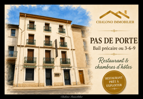 DEPT 34 - LE BOUSQUET D'ORB - PAS-DE-PORTE RESTAURANT &Eacute;QUIP&Eacute; - FORT POTENTIEL - PROCHE STATIONS THERMALES 9900 34260 Le bousquet d orb