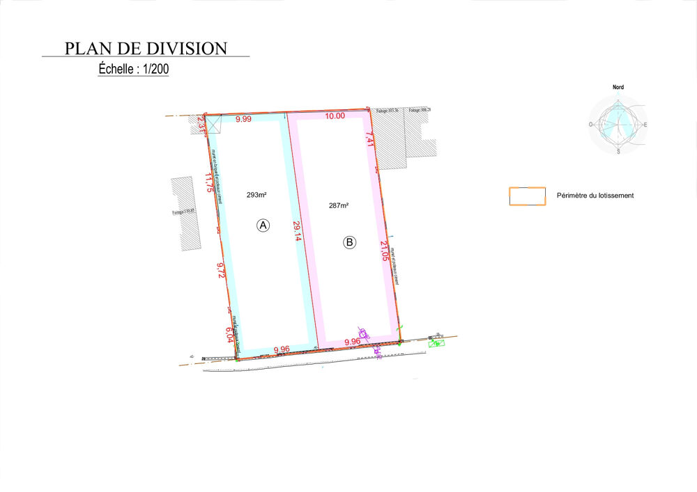 Vente Terrain PALAISEAU - TERRAIN A BÂTIR VIABILISÉ - LOT A ou LOT B AU CHOIX - 293 M2 - CLOS ET PLAT Palaiseau