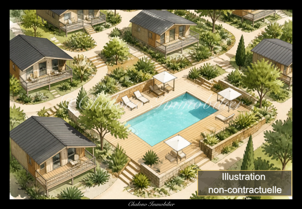   DEPT 34 - AGDE - CAMPING A VENDRE - CHALETS, MAISON, STUDIOS ET PISCINE 
