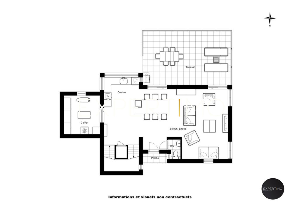 Vente Maison Maison Contemporaine à Nailloux 5 pièces, 153 m2 env. avec sous-sol complet et terrasses sise sur une parcelle Nailloux