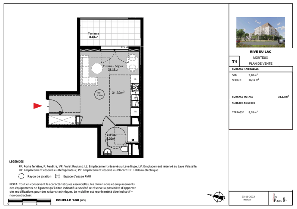 Location Appartement MONTEUX (84) studio meublé 31 m2 Monteux