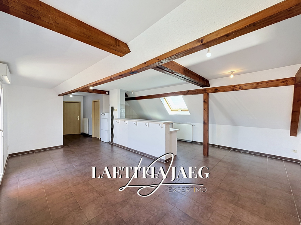 3 PIÈCES 74 m2 HABITABLES / 100 m2 AU SOL BALCON PARKING DERNIER ÉTAGE FEGERSHEIM
