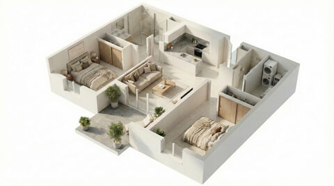   Appartement neuf T3 70,70m2 - RDC - Double Terrasses et exposition - R�sidence Girasole Appartement - 3 pi�ce(s) - 71 m�