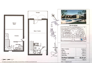  Appartement � vendre 2 pi�ces 45 m�