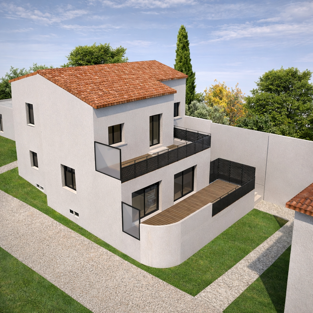 Appartement de type 4 Terrasse de 25m2 + Sous-sol indépendant + 2 places de parking
