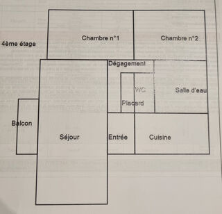  Appartement  vendre 4 pices 65 m