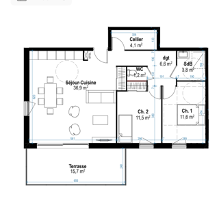  Appartement  louer 4 pices 76 m