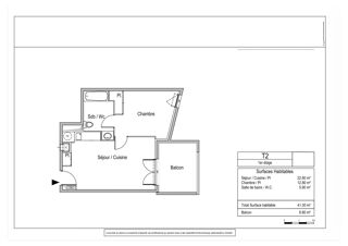  Appartement à vendre 2 pièces 42 m²