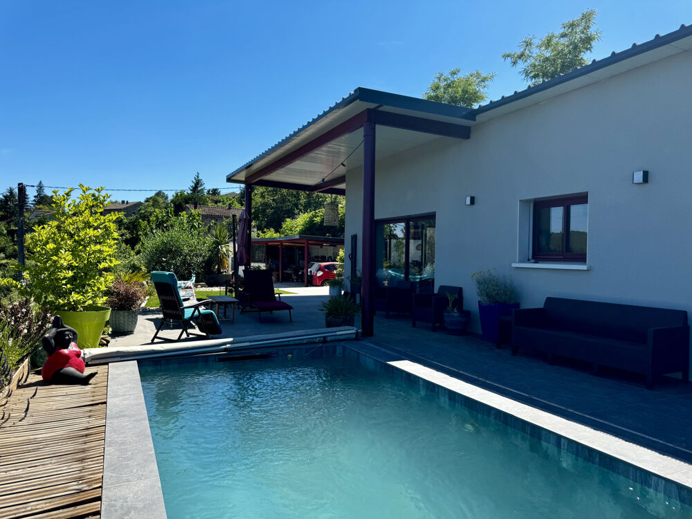 Vente Remise/Grange Atypique Plain-pied Contemporain avec Terrasses, Piscine et Vue… Joyeuse