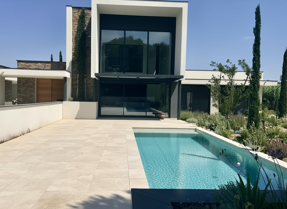 Villa F6 contemporaine d'exception avec piscine sur parcelle 2500 m2 secteur très recherché!