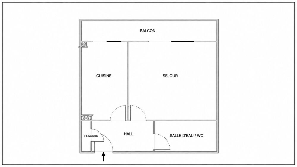 Vente Appartement 13004 BOULEVARD ROUGIER   APPARTEMENT DE 38,80M2 AVEC TERRASSE DONNANT SUR COUR   ASCENSEUR   CAVE Marseille 4