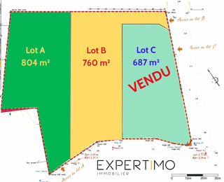  Terrain  vendre 804 m