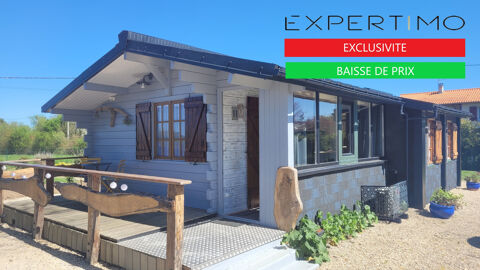   Magnifique chalet en bois tout quip, vendu avec son mobilier, commerces  proximit  seulement 20 minutes d Chalet - 2 pice(s) - 41 m