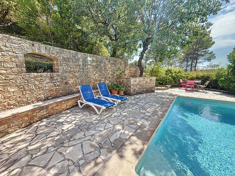 Maison Flassans-sur-Issole, 130m2 au total, 3900m2 de terrain, piscine, garage, vue dominante sur le château