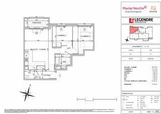  Appartement à vendre 3 pièces 62 m²