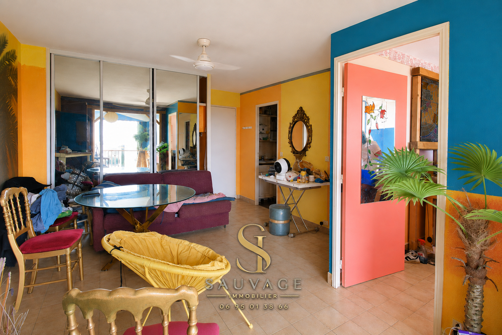 Vente Appartement T2 de 29 m2 avec terrasse, vue mer et garage   Centre-ville de Saint-Aygulf et plage à pied Frejus