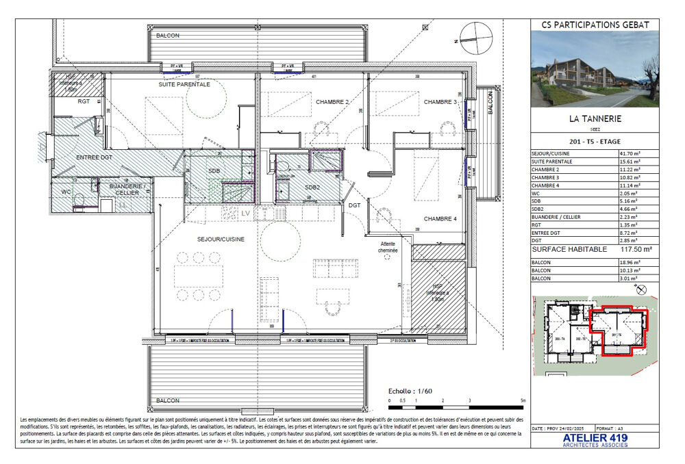 Vente Appartement APPARTEMENT DE TYPE T5 de 117m2 Seez