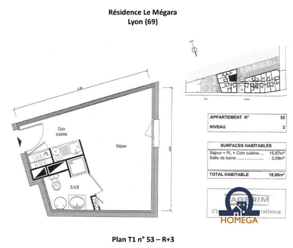 Studio en gestion complète pour investisseur