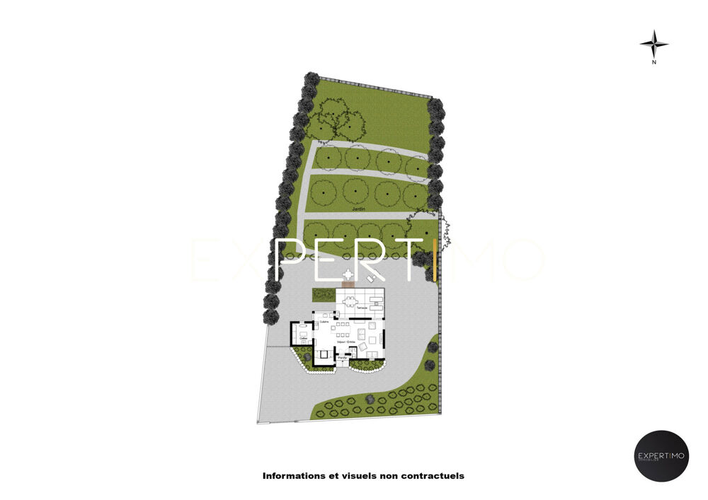 Vente Maison Maison Contemporaine à Nailloux 5 pièces, 153 m2 env. avec sous-sol complet et terrasses sise sur une parcelle Nailloux