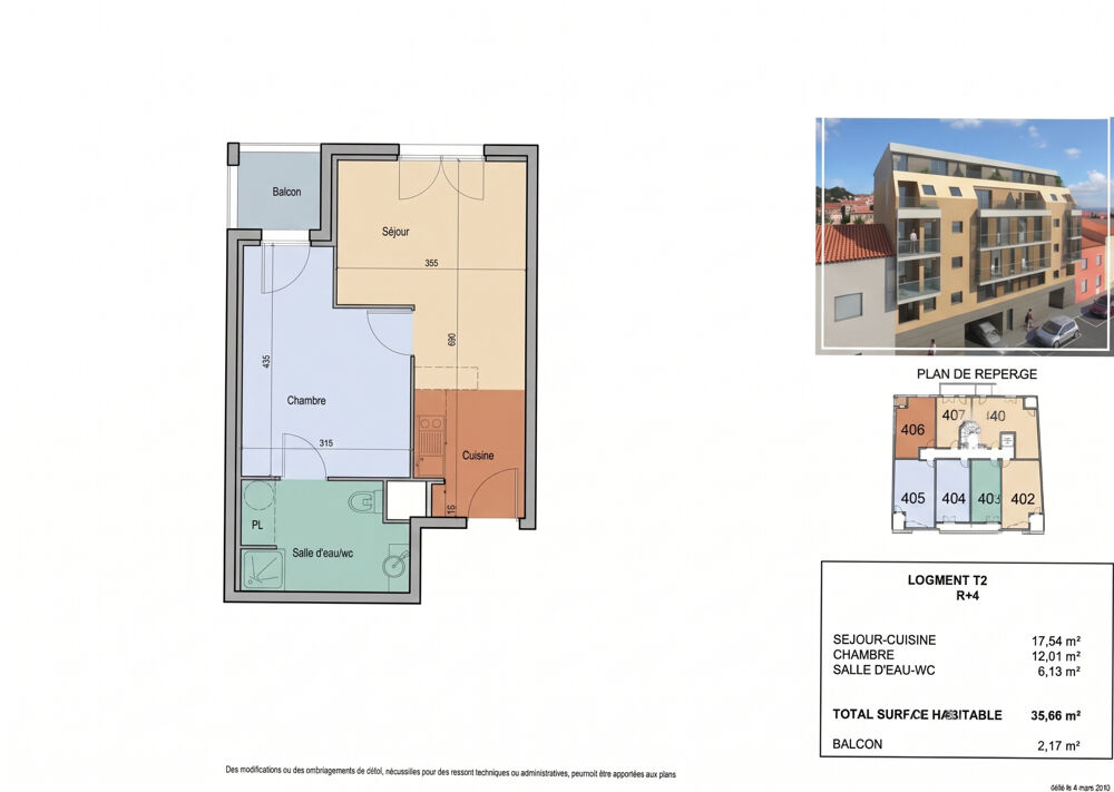 Vente Appartement Appartement T2   4 ème et dernier étage Vue étang   Loggia   Sète Sete