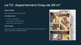  Appartement à vendre 2 pièces 39 m²